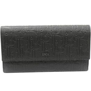 Christian Dior Calfskin Dior Gravity Long Flap Wallet Long Wallet